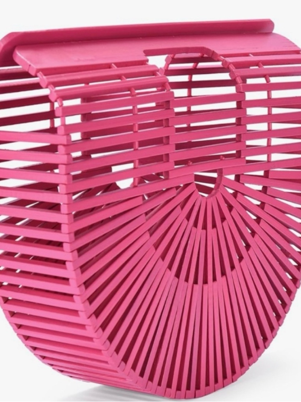 Pink Half-Moon Wooden Ark Bag